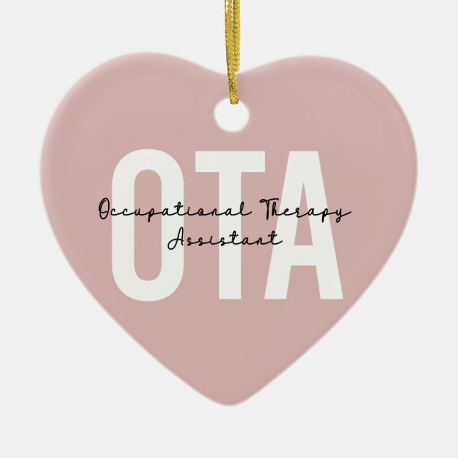 Ornamento De Cerâmica Presentes do Assistente de Terapêutica OTA (Frente)
