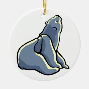 Ornamento De Cerâmica Presentes do Urso Polar de Arte