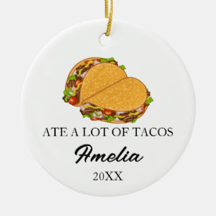 Ornamento De Cerâmica Presentes engraçados de taco Ornamentação personal
