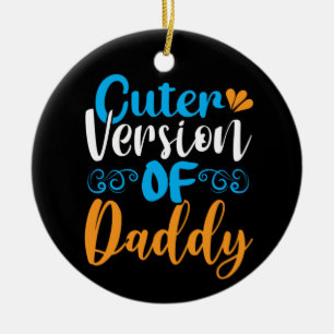 Ornamento De Cerâmica Presentes Pai Versão Mais Fofa do Papai