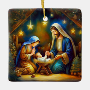 Ornamento De Cerâmica Presépio de Natal