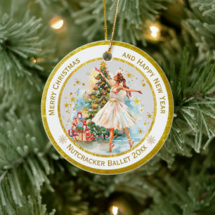 Ornamento De Cerâmica Presépio de Natal Personalizado Ballet - Presente