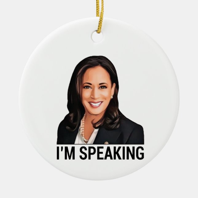 Ornamento De Cerâmica Presidencial Kamala Harris Biden Harris 2020 (Frente)
