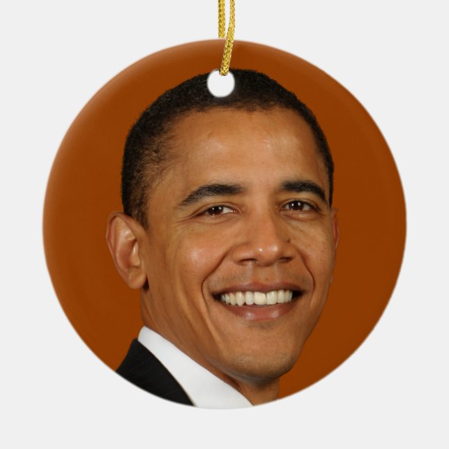 Ornamento De Cerâmica Presidente Obama (Frente)