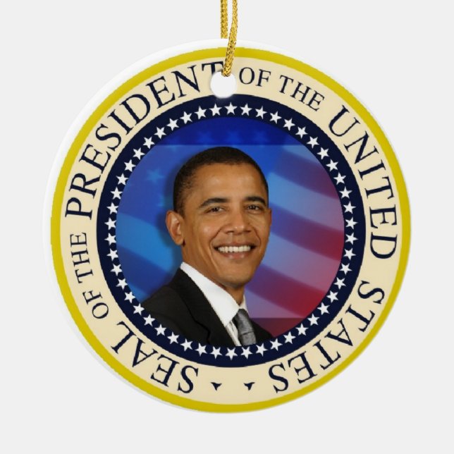 Ornamento De Cerâmica Presidente Obama (Frente)