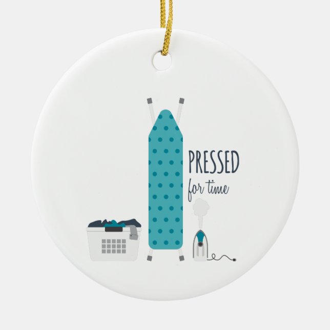 Ornamento De Cerâmica Pressionado Por Tempo (Frente)