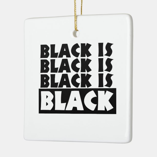 Ornamento De Cerâmica Preto é Preto (Esquerda)