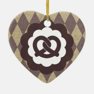 Ornamento De Cerâmica pretzel