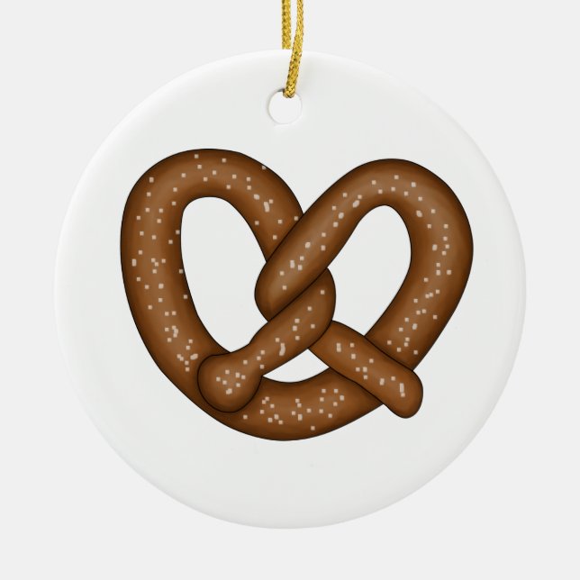Ornamento De Cerâmica Pretzel Ornament (Frente)