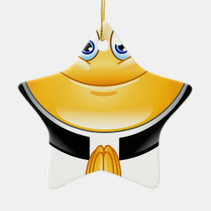 Ornamento De Cerâmica priest emoji
