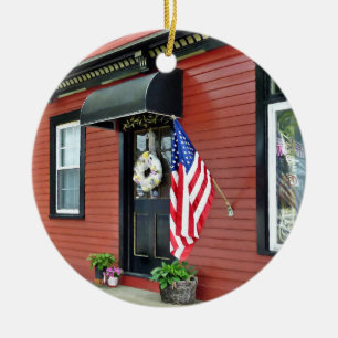 Ornamento De Cerâmica Primavera a Frio, Nova Iorque - Rua Com Edifício V