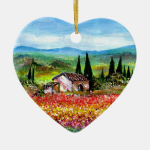 ORNAMENTO DE CERÂMICA PRIMAVERA NA TOSCANA
