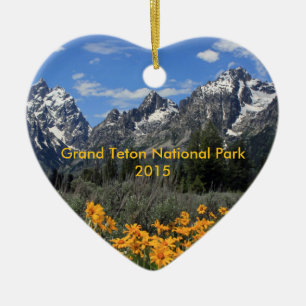 Ornamento De Cerâmica Primavera no parque nacional grande de Teton