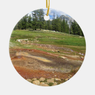 Ornamento De Cerâmica Primaveras quentes em Tuolumne Meadows, Yosemite,