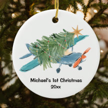 Primeira Árvore de Natal de Avião de Viagem Person