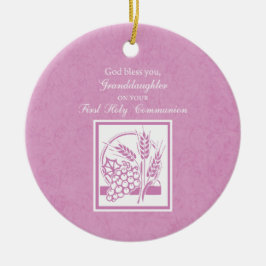 Ornamento De Cerâmica Primeira Comunhão da Netas, Rosa