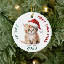 Primeira Design de Natal de Kitten Personalizado