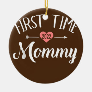 Ornamento De Cerâmica Primeira mamãe 2022 para nova mãe