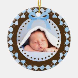 Ornamento De Cerâmica Primeira Ornação de Natal do Bebê