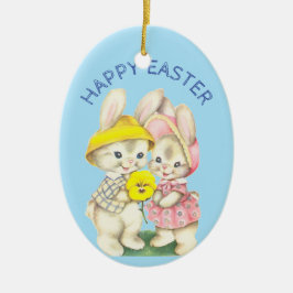 Ornamento De Cerâmica Primeira Páscoa da  do bebê Páscoa personalizada