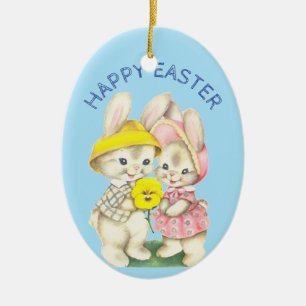 Ornamento De Cerâmica Primeira Páscoa da  do bebê Páscoa personalizada