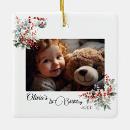 Ornamento De Cerâmica Primeiro aniversario da Primeira Rapariga