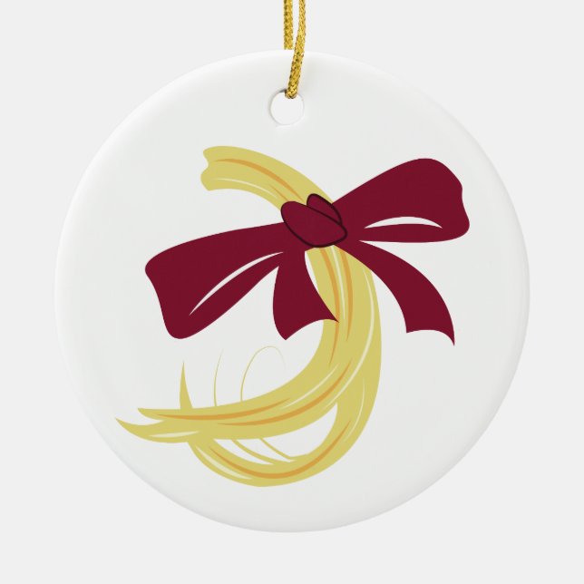 Ornamento De Cerâmica Primeiro corte de cabelo do bebê (Frente)