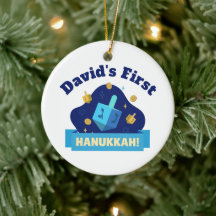 “Primeiro Hanukkah do Bebê” Personalizado com Drei