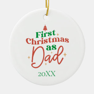 Ornamento De Cerâmica Primeiro Natal Como Pai Novo Pai Pai