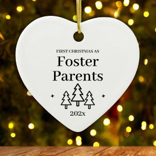 Ornamento De Cerâmica Primeiro Natal como Pais Protetores 2026