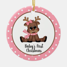 Ornamento De Cerâmica Primeiro Natal do Bebê