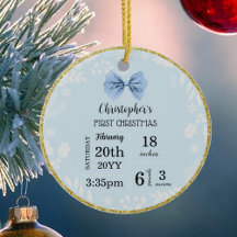 Primeiro Natal do bebê com foto