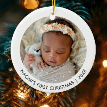 Primeiro Natal do Bebê Dupla Face Personalizado 2 