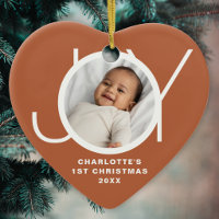 Primeiro Natal do Bebê Personalizado Foto Alegria
