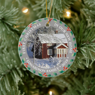 Ornamento De Cerâmica Primeiro Natal em nossa nova foto do Home