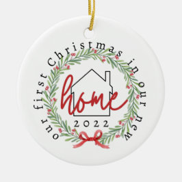 Ornamento De Cerâmica Primeiro Natal em Nova Ornação Doméstica