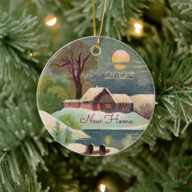 Ornamento De Cerâmica Primeiro Natal em Nova Ornação Doméstica (Árvore)