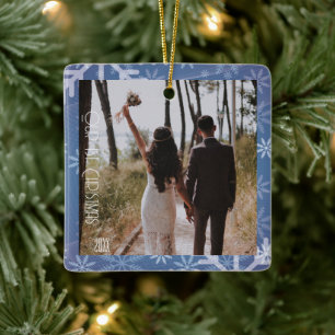 Ornamento De Cerâmica Primeiro Natal, Foto Personalizada