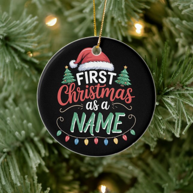 Ornamento De Cerâmica Primeiro Natal Personalizado Como Um Correspondent (Árvore)