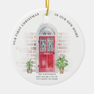 Ornamento De Cerâmica Primeiro Natal Plantas para Novo Lar Chic