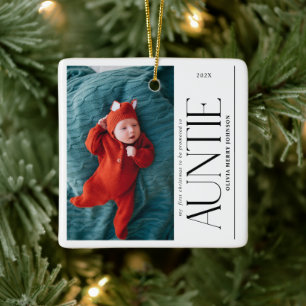 Ornamento De Cerâmica Primeiro Natal Promove Foto do Tio