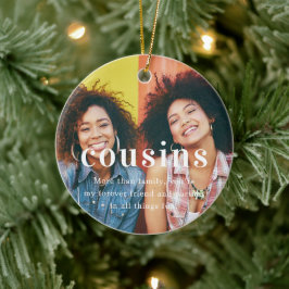 Ornamento De Cerâmica Primo | Presente de Natal com Foto Sentimental