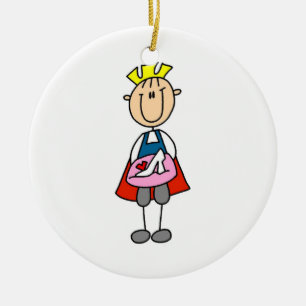 Ornamento De Cerâmica Prince Com Slipper De Vidro