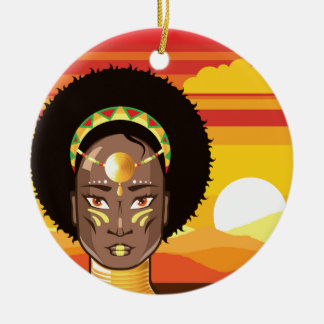Ornamento De Cerâmica Princesa africana