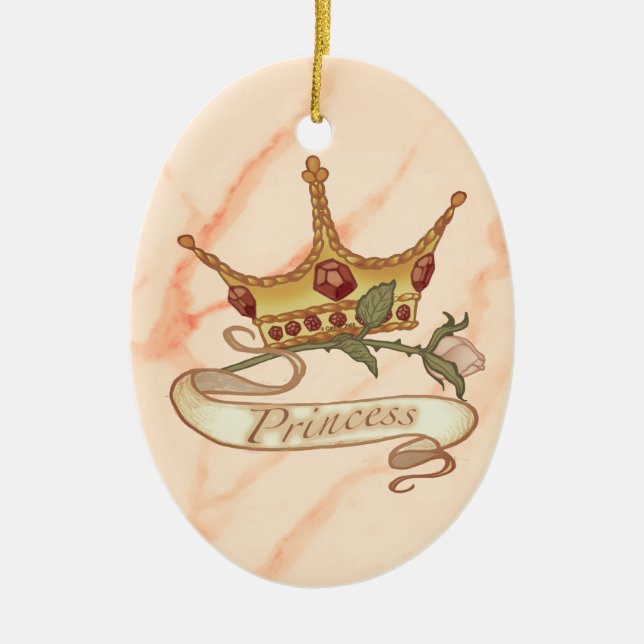 Ornamento De Cerâmica Princesa coroamento (Frente)