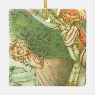 Ornamento De Cerâmica Princesa da Bela Adormecida, Conto de Fadas Vintag
