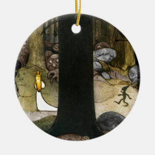 Ornamento De Cerâmica Princesa nas madeiras