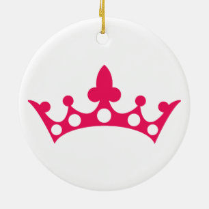 Ornamento De Cerâmica Princesa Rosa Tiara