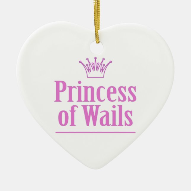 Ornamento De Cerâmica Príncipe de Wails / Princesa de Wails v2 (Frente)