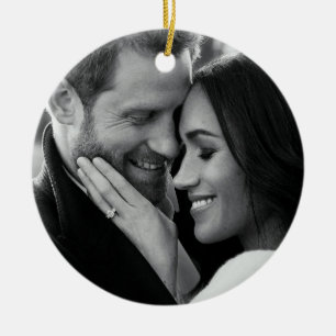 Ornamento De Cerâmica Príncipe Harry e Meghan Markle